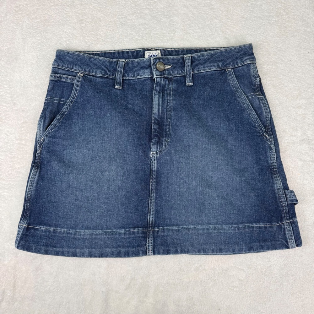 Lee‎ Workwear Denim Mini Skirt Womens 6 Medium Blue Carpenter Utility 112353254